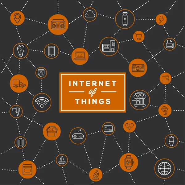 Internet of Things, Design with Icons — Διανυσματικό Αρχείο