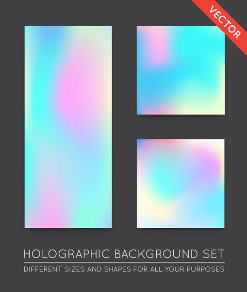Holographic Trendy Backgrounds — ストックベクタ
