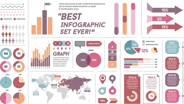 Éléments et objets d'infographie — Image vectorielle