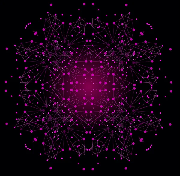 矢量多彩明亮形状，分子的结构 — 图库矢量图片