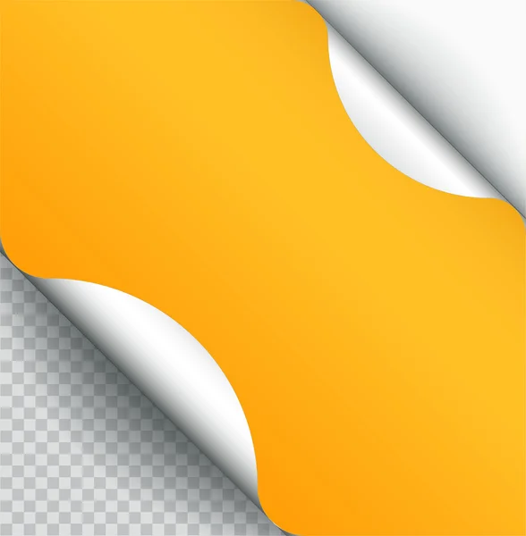 Page de papier couleur vectorielle Curl — Image vectorielle