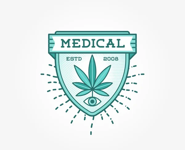 Señal de marihuana de cannabis medicinal — Vector de stock