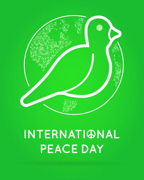 Международный день мира с голубем — стоковый вектор