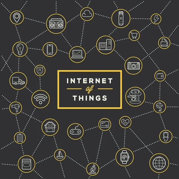 Internet of Things, Design with Icons — Διανυσματικό Αρχείο