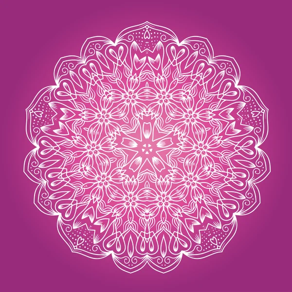 Etnik fraktal meditasyon Mandala — Stok Vektör
