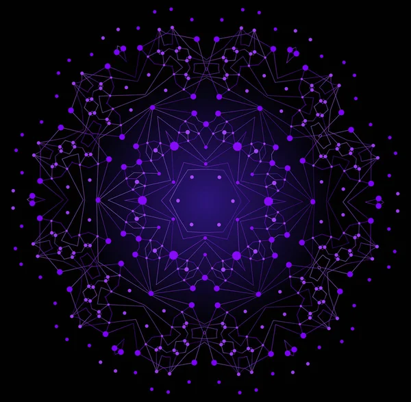 矢量多彩明亮形状，分子的结构 — 图库矢量图片