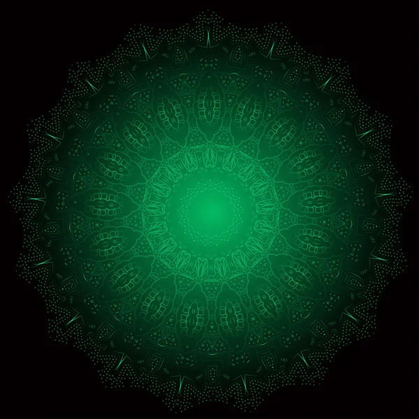 Etnic fractal strălucitor Mandala Vector — Vector de stoc