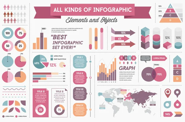 Infographics Elements and Objects — Διανυσματικό Αρχείο