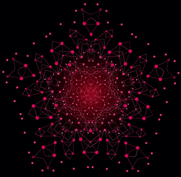 Векторная красочная яркая форма, молекулярная структура — стоковый вектор