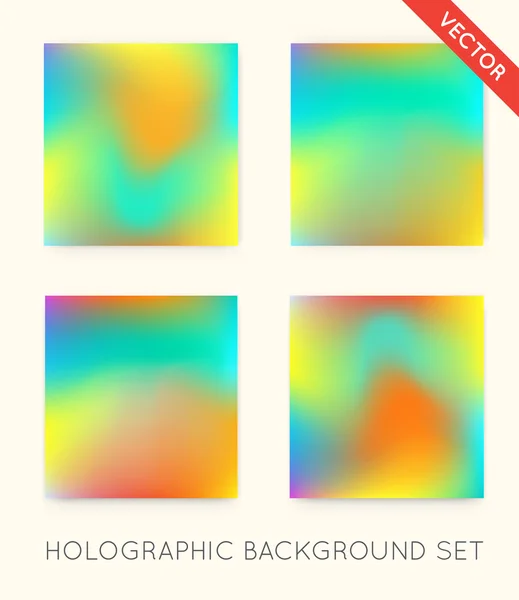 Holographic Trendy Backgrounds — Stock Vector