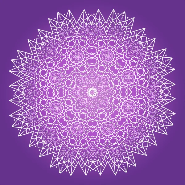 Etnikai fraktál meditáció Mandala — Stock Vector