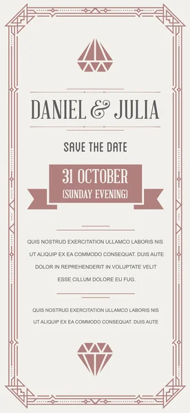 Gran signo de invitación Vintage — Vector de stock