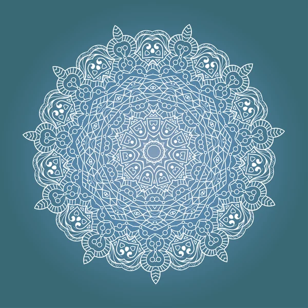 Ethnische fraktale Meditation Mandala — Stockvektor