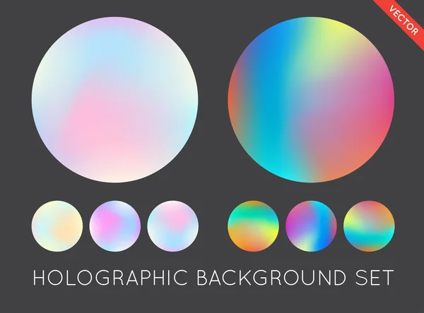 Holographic Trendy Backgrounds — Stock vektor