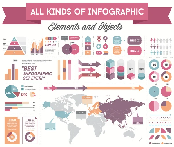 Infographics Elements and Objects — Διανυσματικό Αρχείο
