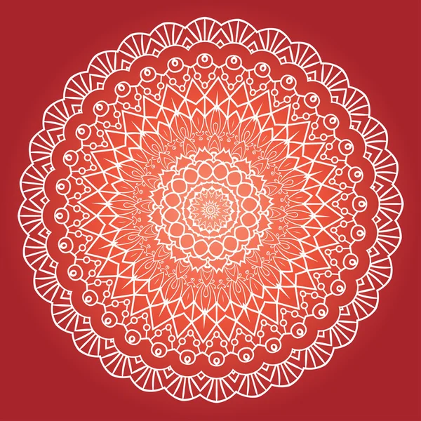 Ethnic Fractal Meditation Mandala — Stock Vector