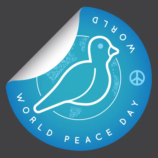 Международный день мира с голубем — стоковый вектор