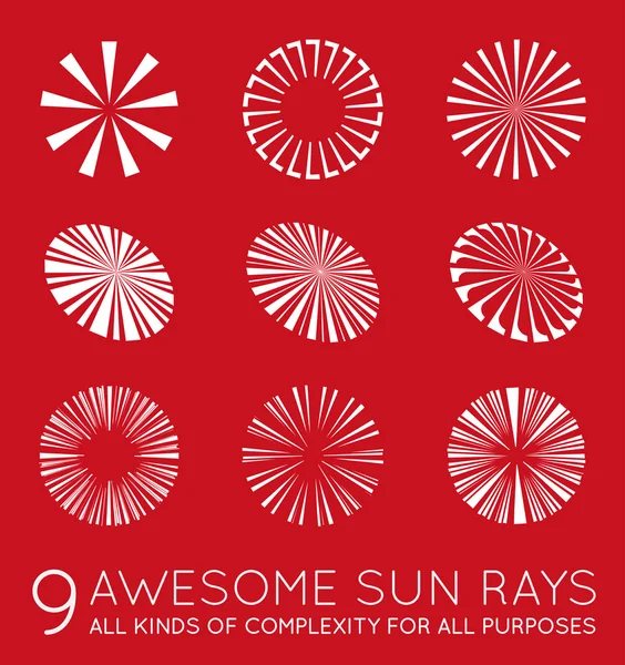 Sunburst Vector Rays of Sun — Διανυσματικό Αρχείο