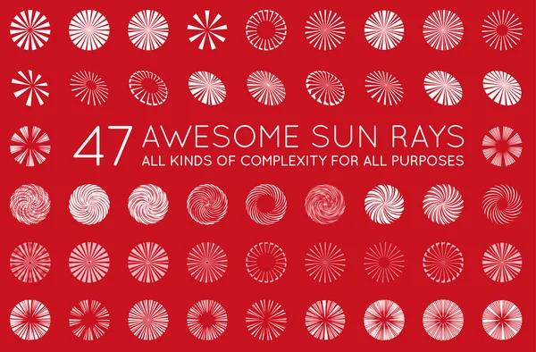 Sunburst Vector Rays of Sun — Stock vektor