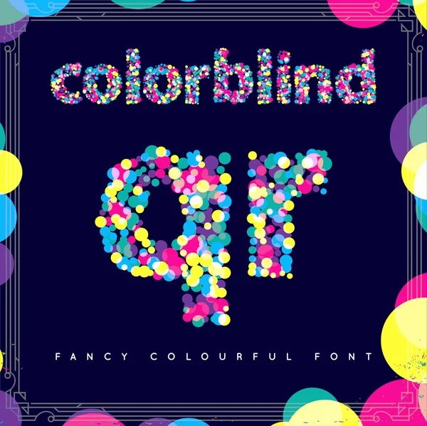 ชุดของ Colorblind Style แบบอักษรในเวกเตอร์ . — ภาพเวกเตอร์สต็อก