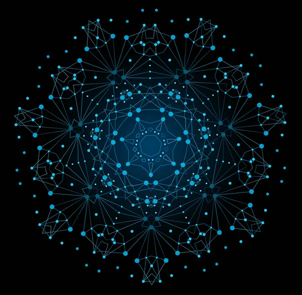 ベクトル カラフルな明るい形、分子構造 — ストックベクタ