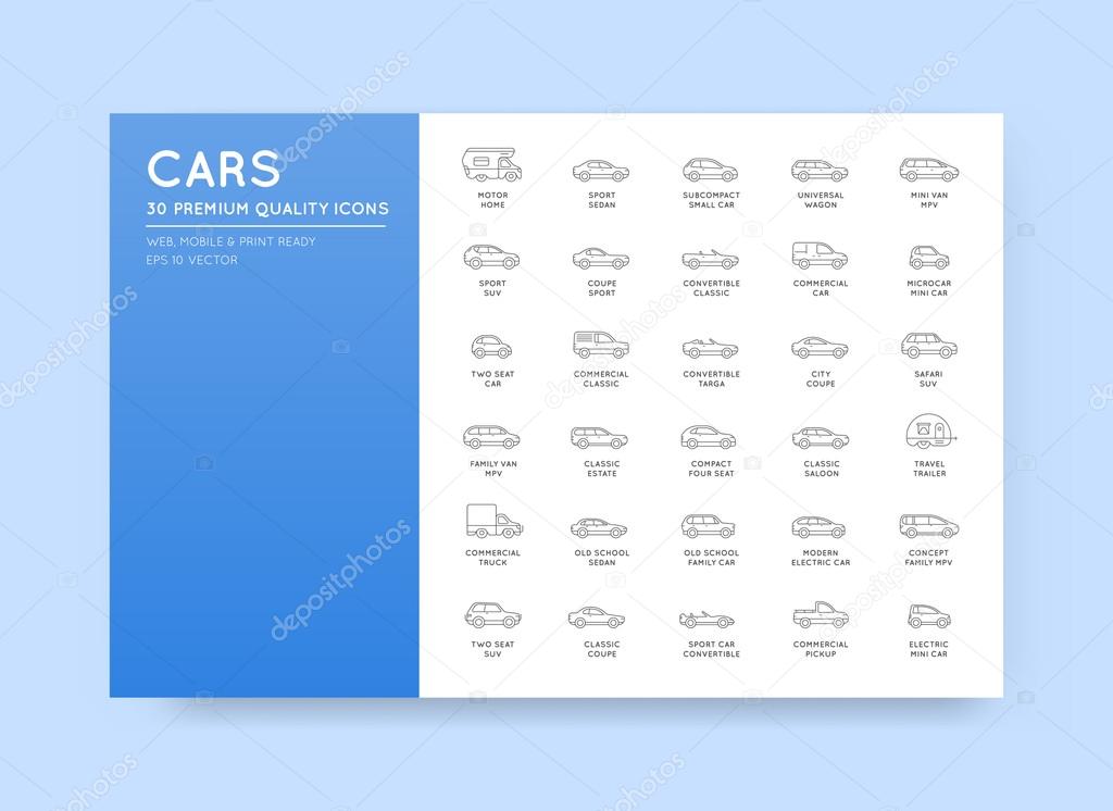 Vector Car Icons Set