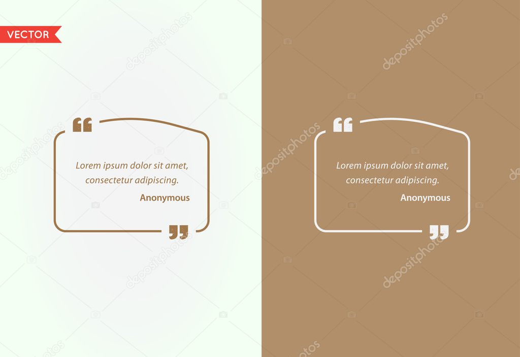 Quote Template, Vector Quote 