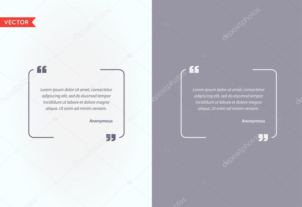 Quote Template, Vector Quote 