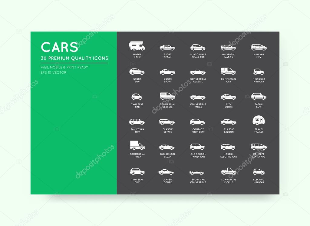 Vector Car Icons Set