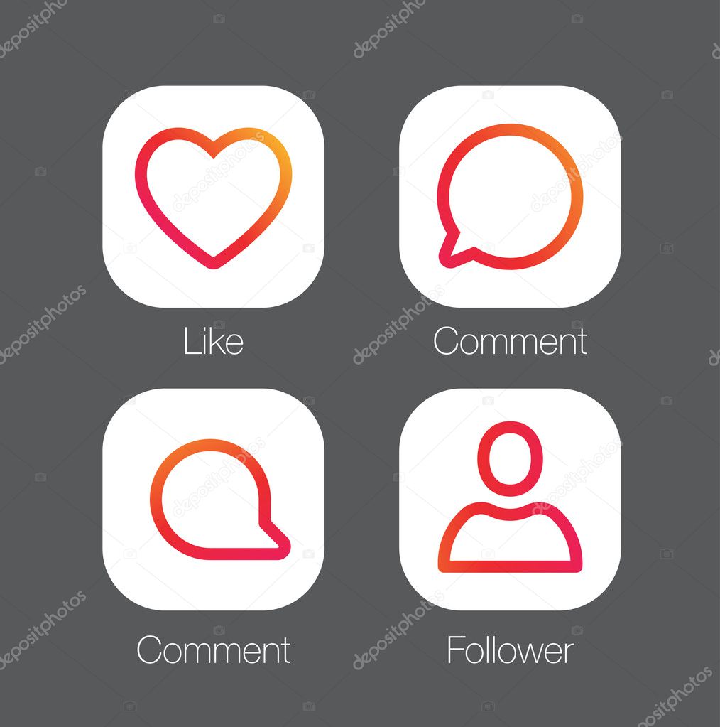 set of App Icons Template