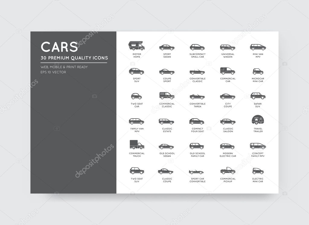 Vector Car Icons Set