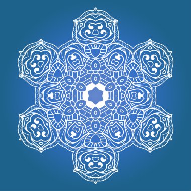 Etnik fraktal meditasyon Mandala 