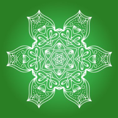 Etnik fraktal meditasyon Mandala 