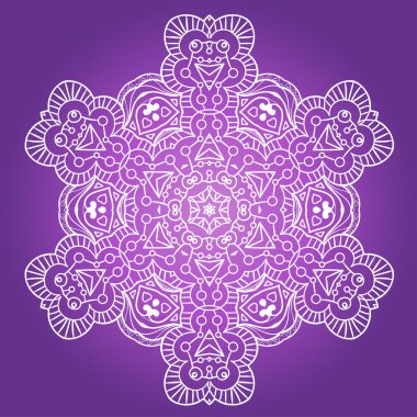 Etnik fraktal meditasyon Mandala 