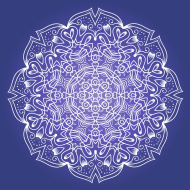 Etnik fraktal meditasyon Mandala 