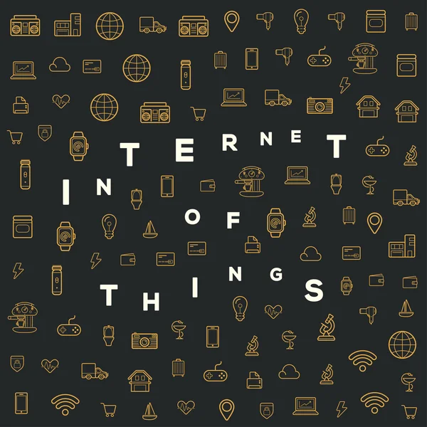 Internet des objets, Conception avec des icônes — Image vectorielle