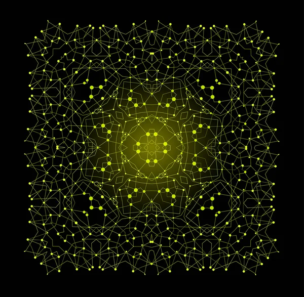 Πολύχρωμο φωτεινό σχήμα διάνυσμα, μοριακή δομή — Διανυσματικό Αρχείο