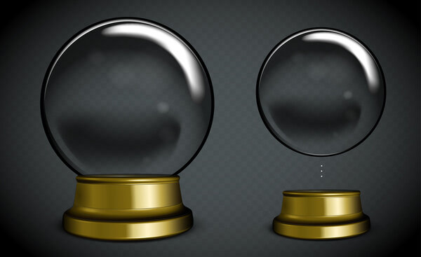 Векторный пустой снежный глобус
