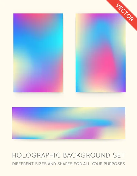 Holographic Trendy Backgrounds — ストックベクタ