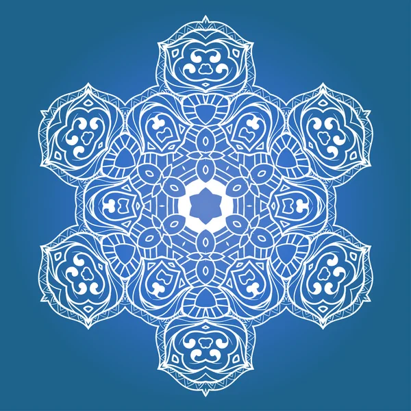 Ethnische fraktale Meditation Mandala — Stockvektor