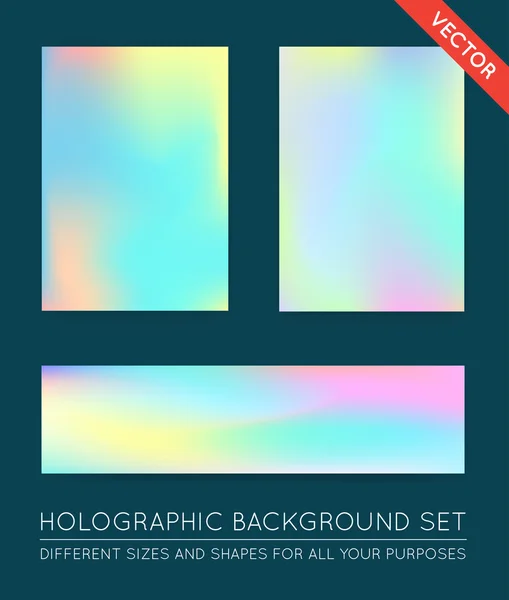 Holographic Trendy Backgrounds — Stock Vector