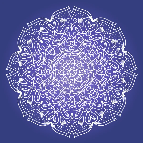 Etnikai fraktál meditáció Mandala — Stock Vector