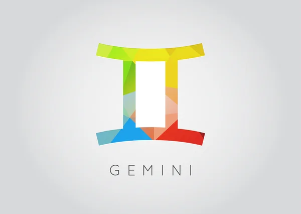 Gemini konstellation. Detaljerade eleganta Zodiac ikonen — Stock vektor