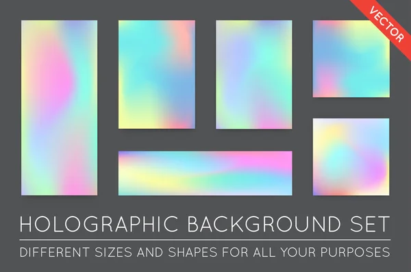 Holographic Trendy Backgrounds — Stock vektor