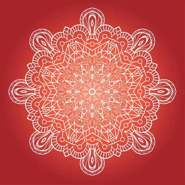 Mandala de meditación fractal étnica — Archivo Imágenes Vectoriales