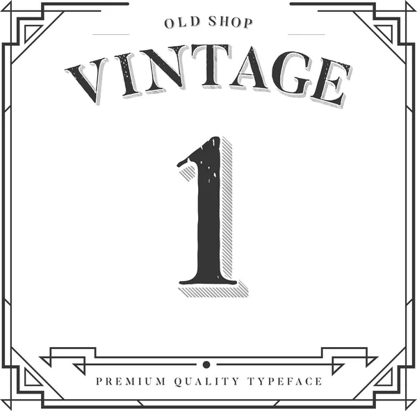 Vector Vintage Font Stock Vector