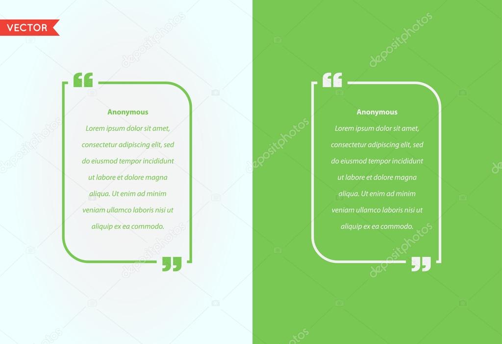 Quote Template, Vector Quote 