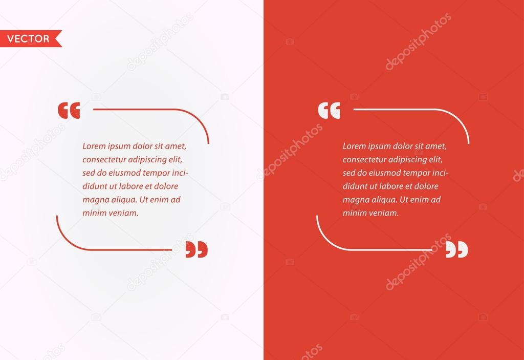 Quote Template, Vector Quote 