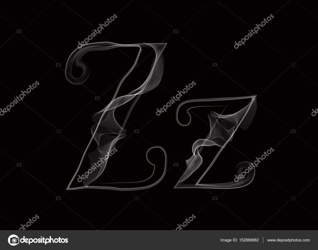 Haze písmo typ písmena Zz — Stock Vektor © ckybe #152868962