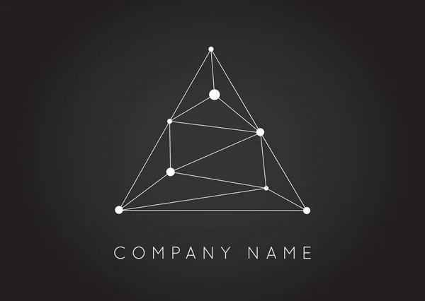Polygonal Colorful Logotype — Stock Vector